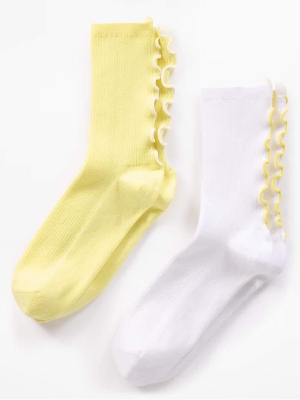 Athleta Ruffle Novelty Everyday Crew Sock 2-Pack - NWT